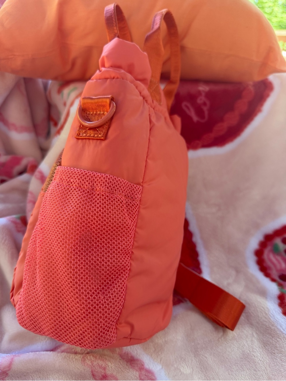 Wildfox Coral Orange Mini Crossbody Backpack - NWT - Picture 3 of 6